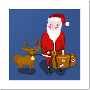 Santa is ready to travel Posters and Art